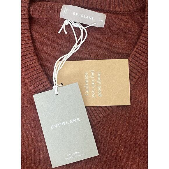 Everlane Men’s The Recashmere V-Neck Sweater Cashmere/Merino Wool Sz XXL - Picture 3 of 4